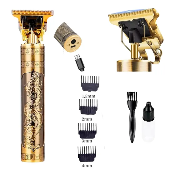 Máquina De Cortar Cabelo E Barba Profissional Dragão Usb