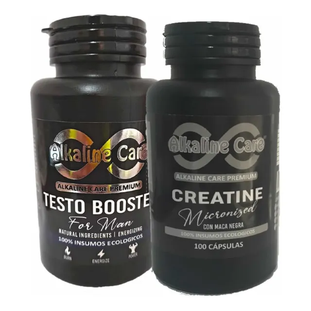1 Frasco Creatina Micronizada + 1 Frasco Testo Booster