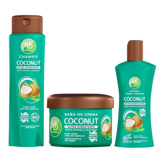 Combo Shampoo Coconut By Hd Cosmetics