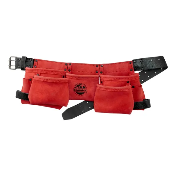 Graintex Ds2408 9 Bolsillo Niño Trabajo Delantal Color Rojo