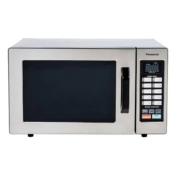Microondas Industrial Panasonic Ne-1054f Acero Inoxidable Y Plata 22l 127v