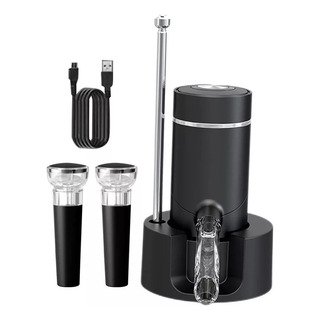 . Aireador De Vino Eléctrico Portátil Recargable Con Base . Aireador De Vino Eléctrico Portátil Recargable Con Base