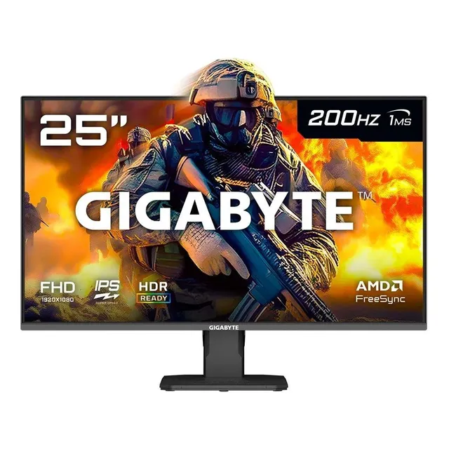 Monitor Gamer Gigabyte 25 Fhd 200hz 1ms Ips Vrr Freesync