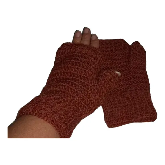 Guantes Mitones A Crochet Dama U Hombre