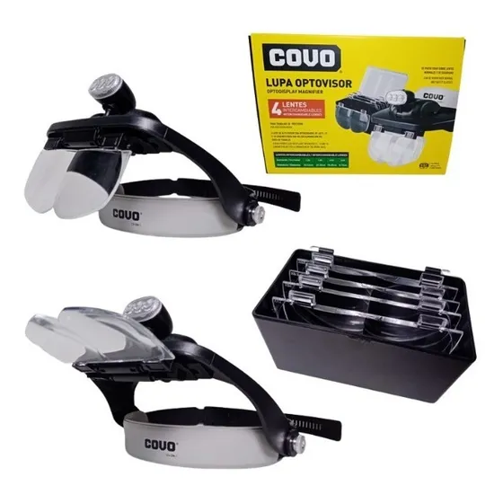 Lupa Octovisor Con Luz Led Con 4 Lentes Intercambiable Covo