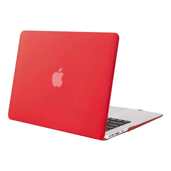 Kit Carcasa Macbook Air 13 Rojo + Tapon Transparente 