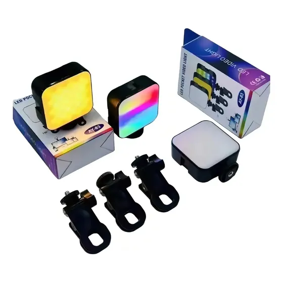 Luz Led Rgb \u002F Blanca Continua Flash Para Cámaras Recargable Estructura Negro Luz Blanco\u002Frgb | Cuotas sin interés