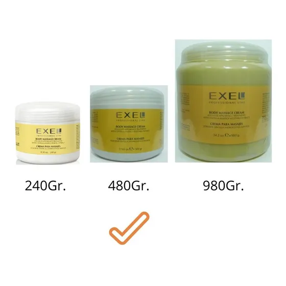 Crema Para Masajes Exel Con Centella Asiatica 480 Gr