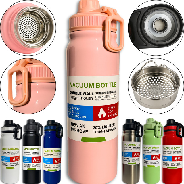 Garrafa Térmica Água Squeeze Alça Inox Academia Quente Frio Garrafa Térmica Água Squeeze Alça Inox Academia Quente Frio