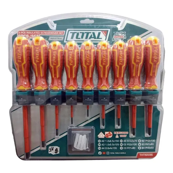 Juego Destornilladores Aislados Electricista 1000v 9 Piezas