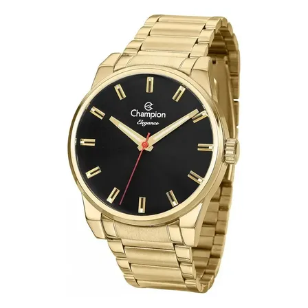 Relogio Champion Dourado Masculino Prova D'agua 50m Original Dourado