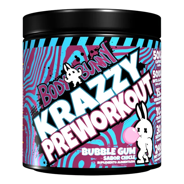 Pre Entreno Krazzy Bubble Gum 240gr - Body Bunny
