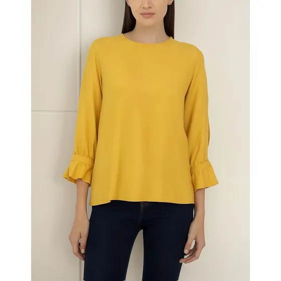 Remera Creppe Mujer Portsaid Top New Olivia Manga 3/4 Prem