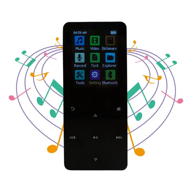 Reproductor Mp4 Musica Running Fm Bluetooth Auriculares 8gb Color Plateado