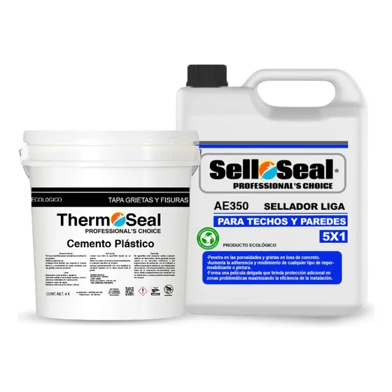 Combo Sellador 1 Lt  + Cemento Plástico 1k