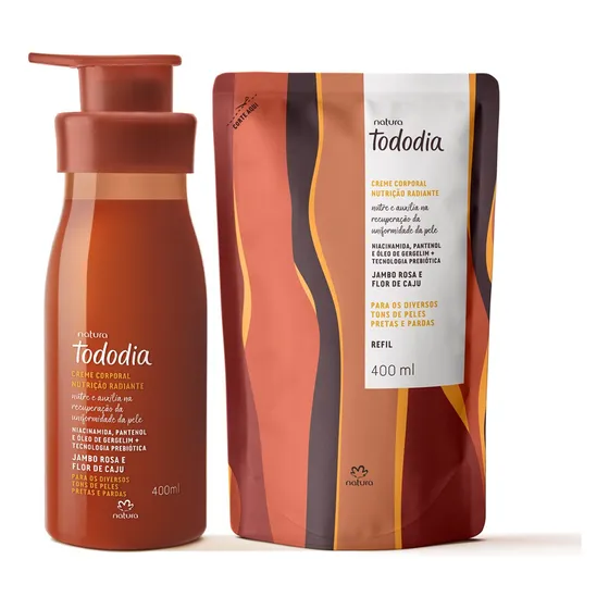 Pack Crema Corporal Jambo Rosa Y Flor De Caju + Refil(400ml) Jambo Rosa Y Flor De Caju