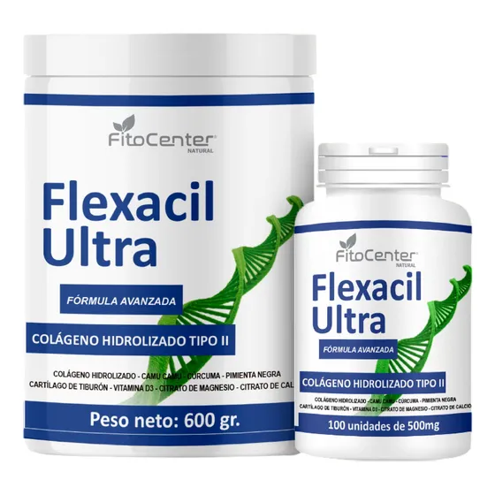 Flexacil Ultra Fitocenter Natural Premium 600g - 100 Capsula