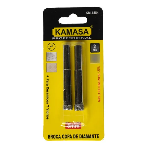 Broca Diamantada Para Cerámicos - Vidrios - Azulejos 8mm