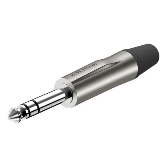 Conector Estéreo De 6,3mm, Roxtone Pj3x-nn Niquelados