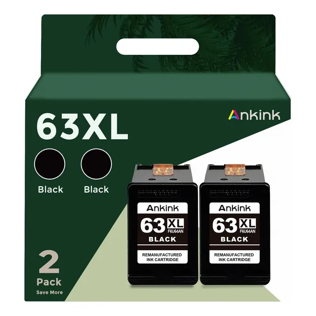Paquete De 2 Cartuchos De Tinta Negra Para Impresoras Hp