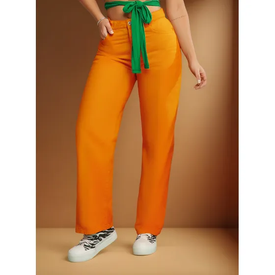 Pantalón Mujer Naranja Atypical 9645