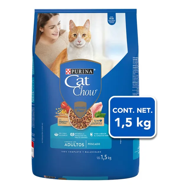 Purina Cat Chow Alimento Para Gato Defense Plus+ 1,5 Kg
