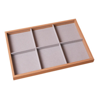 Bandeja Organizadora De Joyas, 6 Rejillas Marrón Claro Bandeja Organizadora De Joyas, 6 Rejillas Marrón Claro