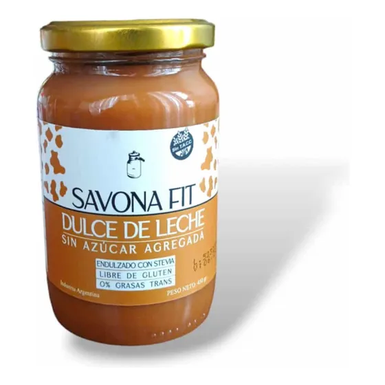 Dulce De Leche Sin Azúcar Savona Fit Libre De Gluten 450g