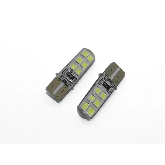 Juego X 2 Led Posicion T10 W5w Siliconado Luz + Blanca Lampa