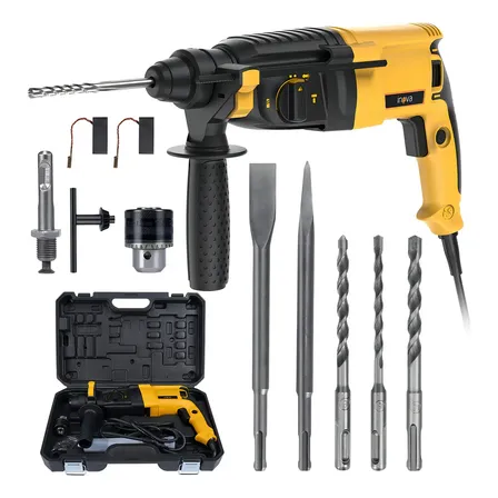 Martelete Perfurador Rompedor Inova Cases 800W, SDS Plus, Com Maleta e Brocas