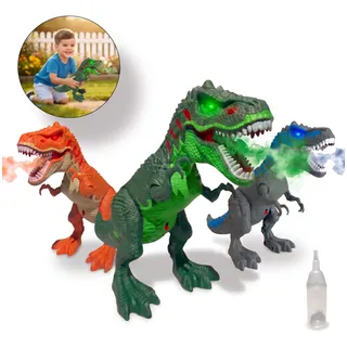 Dinossauro Tiranossauro Rex Anda Solta Fumaça Rugido Som Luz Tiranos