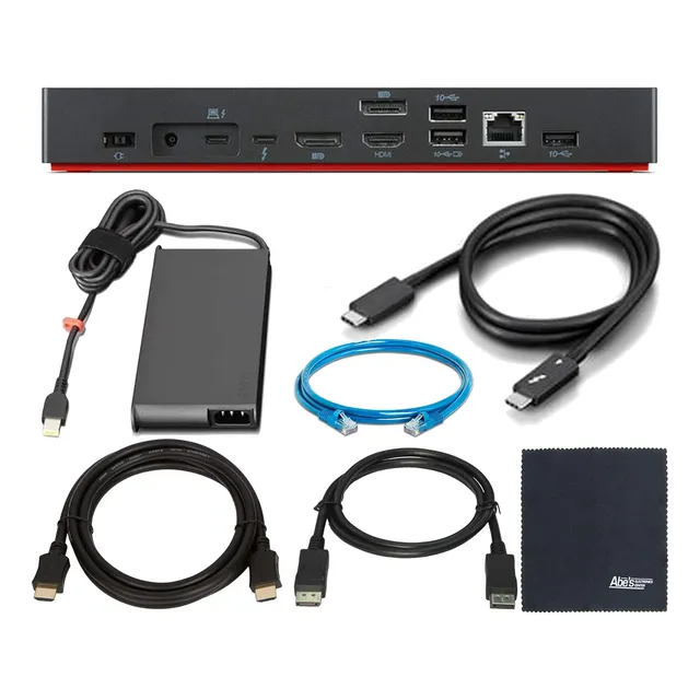 Paquete Para Lenovo Thunder Bolt 4 Dock (40b00135us) + Cable