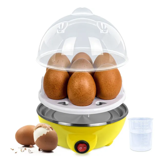 Cozedor De Ovos Elétrico Portátil Cozinha À Vapor 127v Cor Amarelo Frequência 50~60