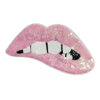 Parche Labios Rosas De Lentejuela Tamaño Grande Parche Labios Rosas De Lentejuela Tamaño Grande