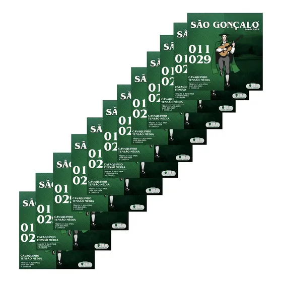 Encordoamento Cordas P/ Cavaco São Gonçalo Caixa C/ 12 Jogos