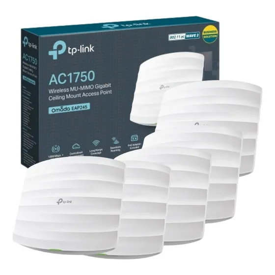 Access Point Tp-link Eap245 Pack 5 Ac1750 Montaje Dual Band