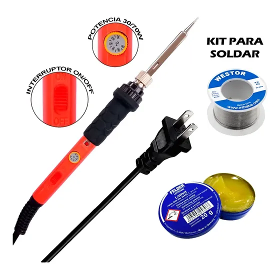 Kitcautín30w A 70w\u002Fsoldadura\u002Fpasta Wt-2120kit3 Westor-mihaba | Cuotas sin interés
