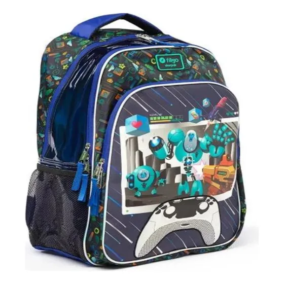 Mochila Escolar Filgo Starpak Gamer 18 Color Azul Diseño De La Tela Estampado