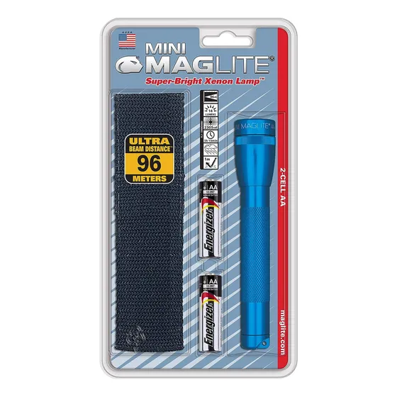 Mini Linterna Aa Incandescente Maglite De 2 Celdas Con Holst