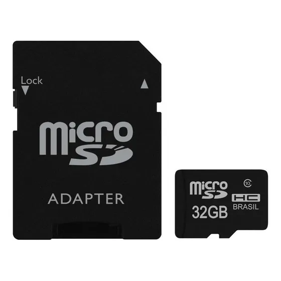 Cartão De Memória Micro Sd 32gb Com Adaptador Goldentec