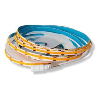 Fita Led Cob 5m 12v Branco Quente Ip20 Com Fonte 12v-3a Fita Led Cob 5m 12v Branco Quente Ip20 Com Fonte 12v-3a