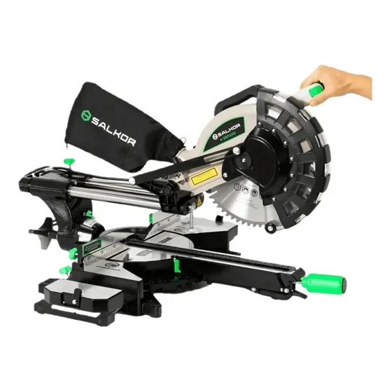 Sierra Ingletadora Telescopica Salkor 255mm Guia Laser 2000w