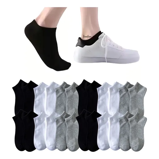 24 Pares De Calcetines Cortos Transpirables