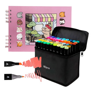 Conjunto De Livros Para Colorir + Marcadores De Tinta A Óleo Conjunto De Livros Para Colorir + Marcadores De Tinta A Óleo