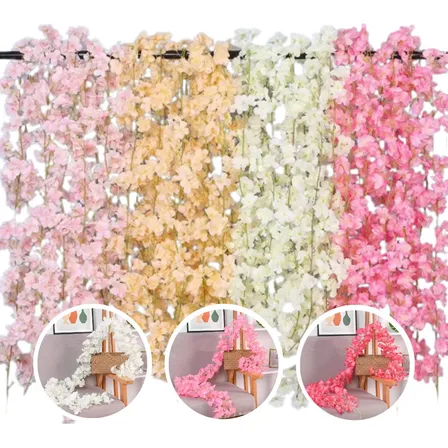 Corrente Cerejeira Artificial Trepadeira 2 Metros Folhagem