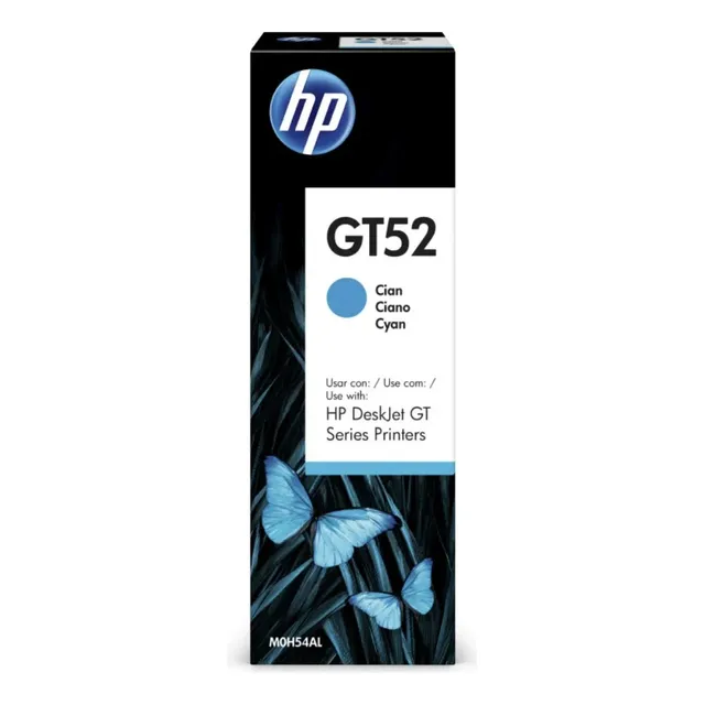 Botella De Tinta Hp Gt52 Cian, 70ml M0h54al
