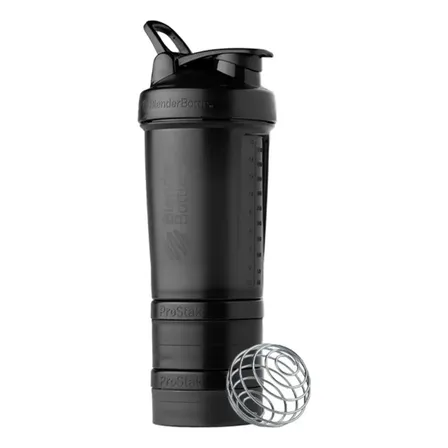 Coqueteleira Shaker 650ml Whey Prostak Cor Preto para Treino Academia Musculação ou Esportes