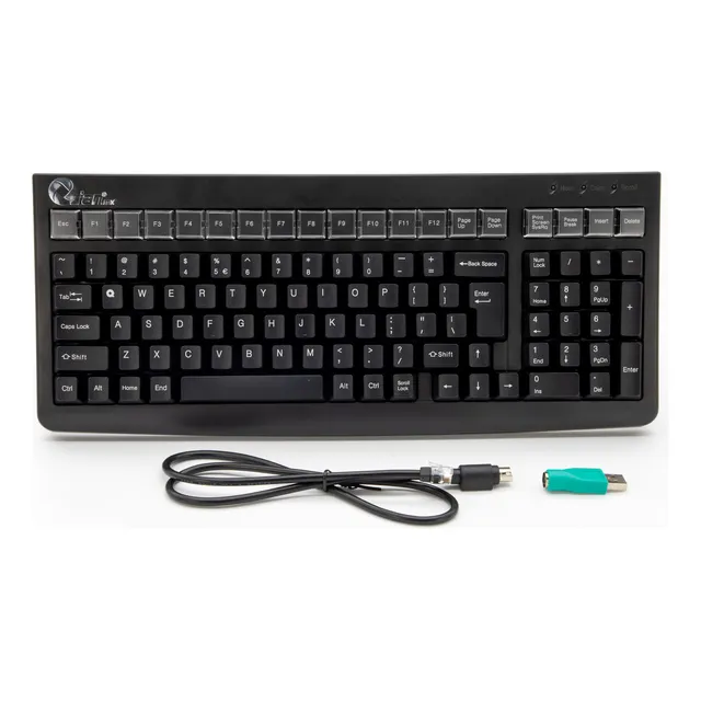 Teclado Qian Pos, Alambrico, Español, Idioma Español Latinoamérica, Para Punto de Venta,/Windows/Linux QPA1702