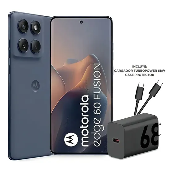 Motorola Edge 60 Fusion 8GB RAM 256GB ROM azul pantalla amplia cámara potente | Cuotas sin interés