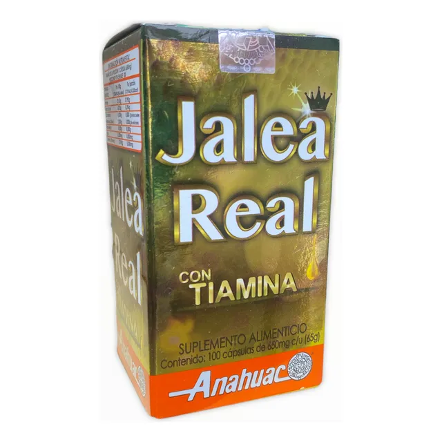 Jalea Real Con Tiamina 100 Cápsulas Anahuac